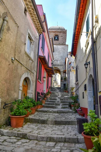 Wąska Uliczka Starej Miejscowości Morcone Prowincji Benevento Włochy — Zdjęcie stockowe