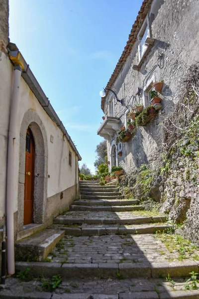 Narrow Street Old Village Morcone Province Benevento Italy — Stock Photo, Image
