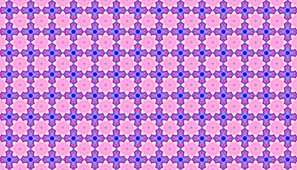Ein Nahtloses Sternförmiges Muster Mit Rosa Und Lila Design — Stockfoto