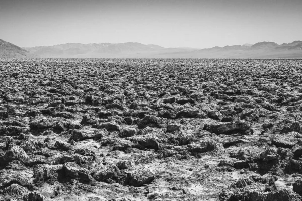 Una Escala Grises Del Parque Nacional Del Valle Muerte California — Foto de Stock
