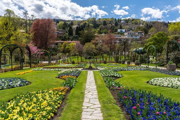 Bellissimo Giardino Ornamentale Villa Pallavicino Stresa Piemonte — Foto Stock