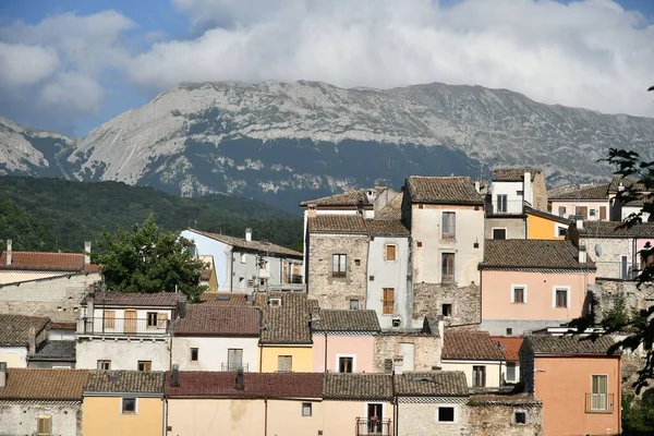 Panoramic View Cansano Medieval Village Abruzzo Region Italy — Fotografia de Stock