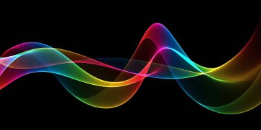 Güzel soyut gökkuşağı ışık dalgası fütüristik arkaplan
