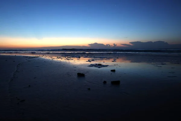 Ландшафт Першого Ранкового Сонця Пляжу Відбиття Спектральних Хмар Острів Джекіл — стокове фото