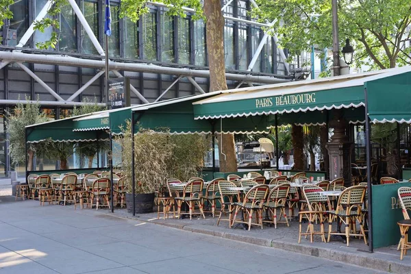 Uma Típica Brasserie Perto Centre Pompidou Paris França — Fotografia de Stock