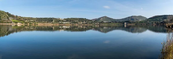 Large Vue Panoramique Sur Lac Averno Situé Dans Quartier Campi — Photo