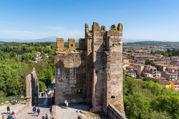 Valleggio Sul Mincio Veneto Italy Apr 2022 Medieval Castello Scaligero — Stock Photo, Image