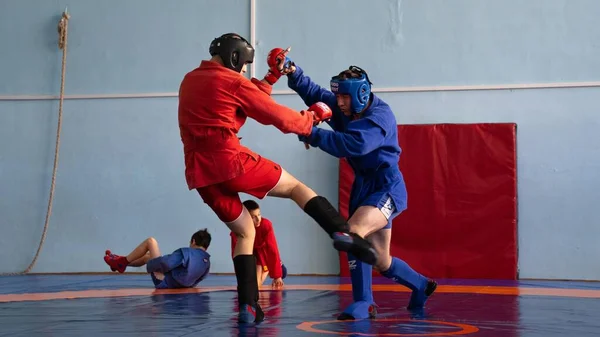 Εκπαίδευση Αθλητών Combat Sambo Στην Πόλη Blagoevgrad — Φωτογραφία Αρχείου