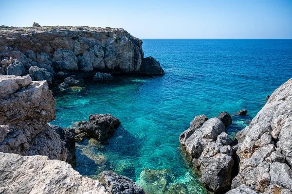 Mar Das Caraíbas Cristalino Para Ilhas Tremiti Puglia Itália — Fotografia de Stock