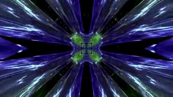 Die Animierten Aufnahmen Eines Farbenfrohen Schamanischen Weltraumtunnels Mit Glühenden Teilchen — Stockvideo