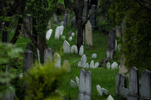 Una Vista Aérea Del Histórico Cementerio Judío Mikulov —  Fotos de Stock