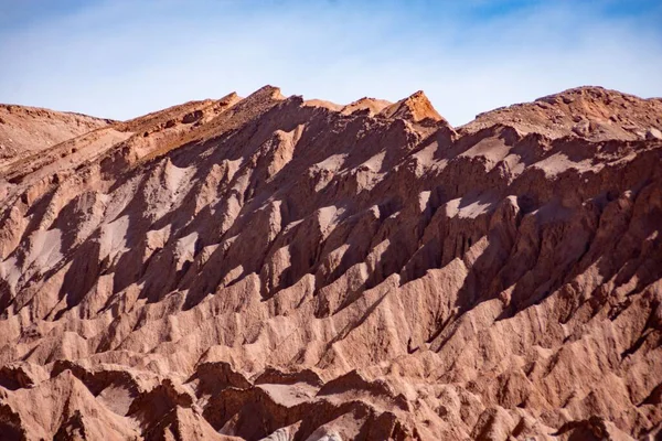 Eine Landschaft Des Valley Luna Der Atacama Wüste Chile Unter — Stockfoto