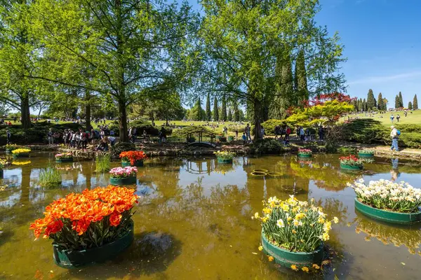 Valleggio Sul Mincio Italy Apr 2022 Pond Sigurta Garden Colorful — Stock Photo, Image