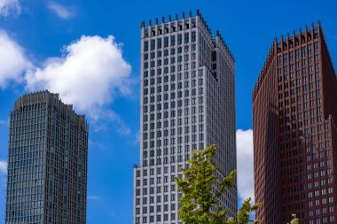 Hollanda 'da gündüz vakti Rotterdam' ın gökdelenleri