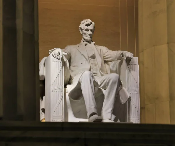 Egy Közeli Kép Abraham Lincoln Szobráról Washingtonban Usa Ban — Stock Fotó