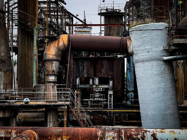 Big Pipelines Steel Mill — Stock Photo, Image