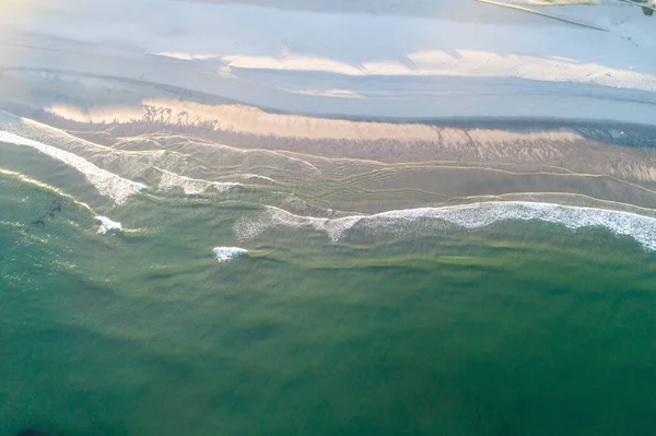 Безпілотний Літальний Вид Пляжу Атлантичному Океані Півночі Португалії — стокове фото