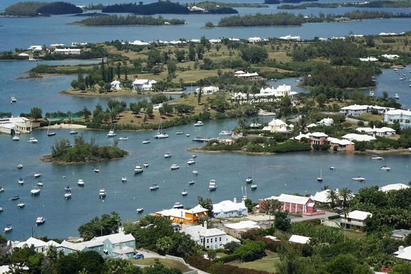 Eine Luftaufnahme Von Cross Bay Southampton Parish Bermuda — Stockfoto