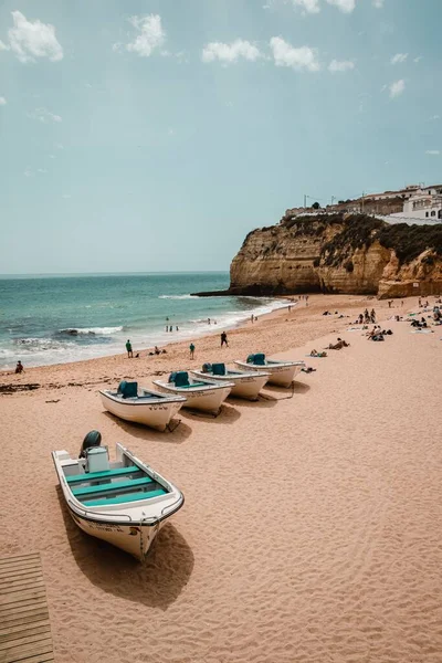 Beautiful Beach Coastal Village Carvoeiro Alrgarve Southern Portugal Sunny Day — Stock Photo, Image