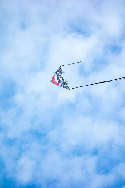 Vertical Low Angle Kite Blue Sky — Stock Photo, Image