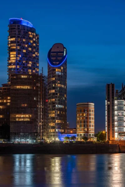 Skyline Calm River Thames London Velká Británie — Stock fotografie