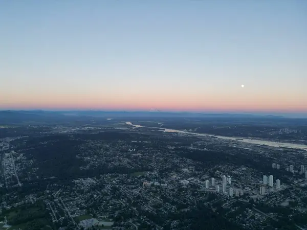 Aerial Shot Cityscape Sunrise — Stock Photo, Image