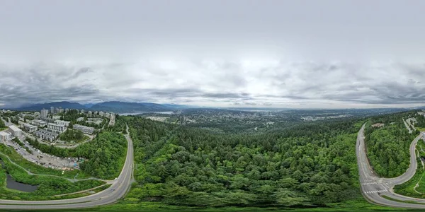 Panoramic Shot Town Surrounded Green Vegetation — Stock Photo, Image