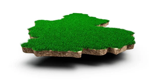 Eine Illustration Der Madinah Map Mit Geologischem Bodenquerschnitt Mit Grünem — Stockfoto