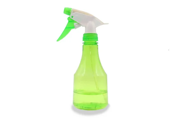 Zielona Butelka Sprayu Białym Tle — Zdjęcie stockowe