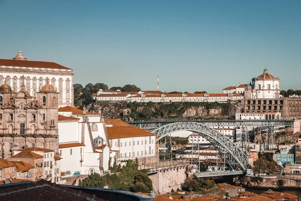 Las Encantadoras Calles Ciudad Oporto Día Soleado Con Sus Coloridos — Foto de Stock