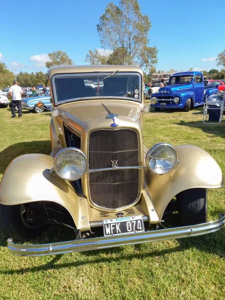 Chascomus Argentina Apr 2022 Old Bege Custom 1932 Ford Model — Fotografia de Stock