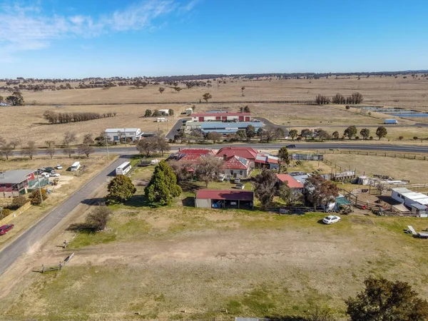 Uma Vista Aérea Aldeia Deepwater Glen Innes Highlands Nova Gales — Fotografia de Stock