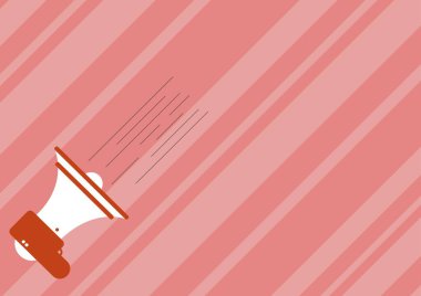 Hızlı Önemli Anons Yapan Megafon 'un bir çizimi