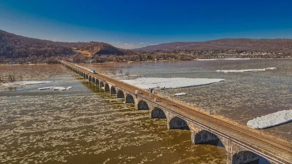 Ein Schöner Blick Auf Die Rockville Arch Brücke Pennsylvania — Stockfoto