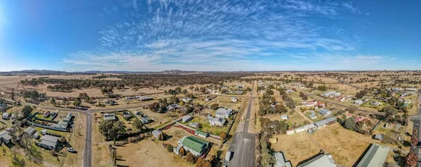 Een Drone Shot Van Deepwater Nsw Australië Met Uitzicht Stad — Stockfoto