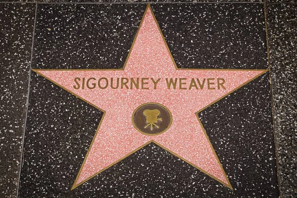 Estrela Sigourney Weaver Calçada Fama Hollywood — Fotografia de Stock