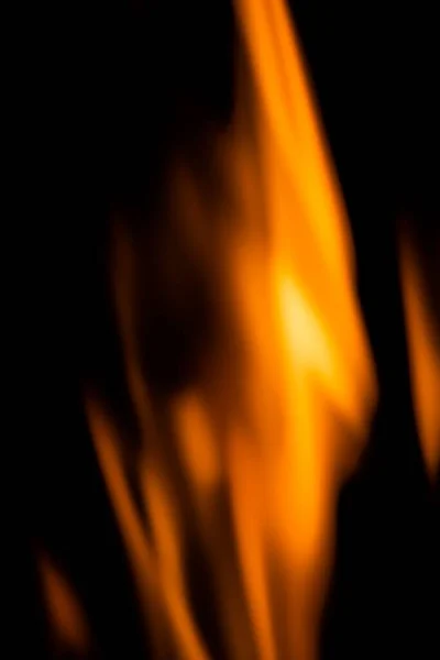 Vertical Closeup Shot Burning Orange Flames Bonfire — Stock Photo, Image