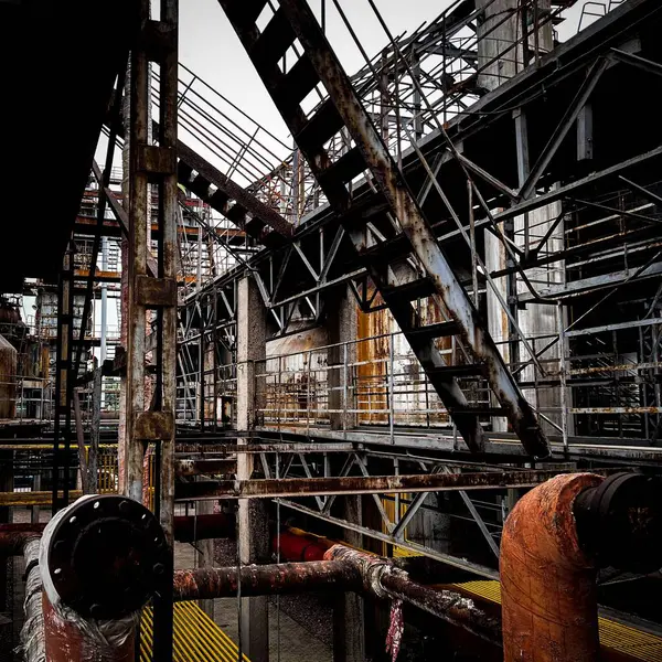 钢厂的详细情况和结构 — 图库照片