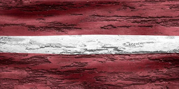 Nationell Flagga Lettland Grunge Vägg Bakgrund — Stockfoto