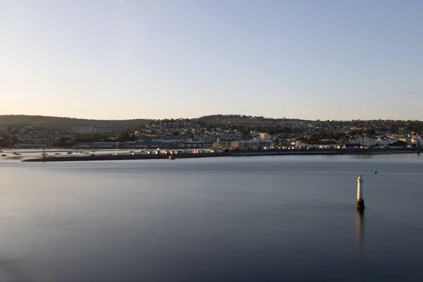 Farol Phillip Lucette Ness Foz Rio Teign Shaldon Devon — Fotografia de Stock