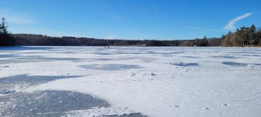 ABD 'nin Bosto kentindeki dondurucu göl manzarası