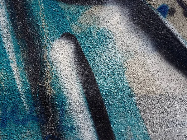 Graffiti Una Pared Kiev Ucrania Azul Blanco Negro —  Fotos de Stock