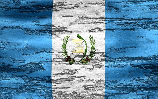 Guatemala Flagga Tryckt Strukturerad Flisning Trä Bakgrund — Stockfoto
