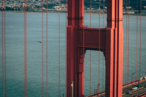 Чудовий Знімок Знаменитого Мосту Золоті Ворота Сан Франциско — стокове фото