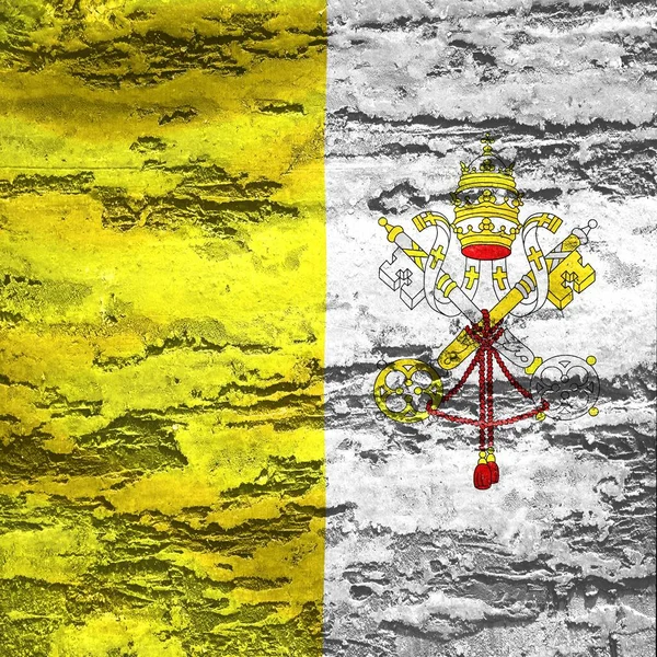 具体的な背景にバチカン市旗のイラスト — ストック写真