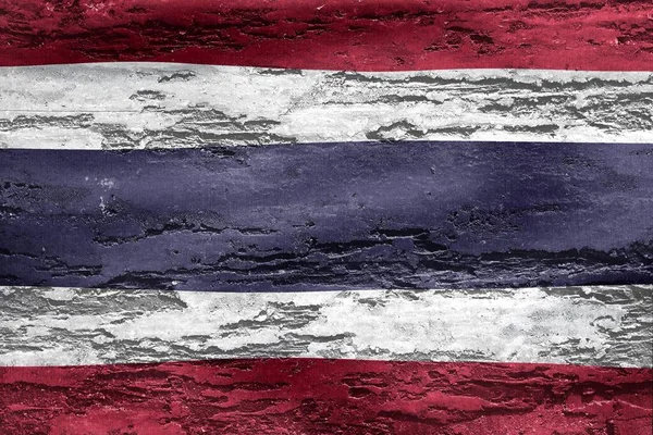 Illustration Drapeau Thaïlandais Sur Fond Concret — Photo