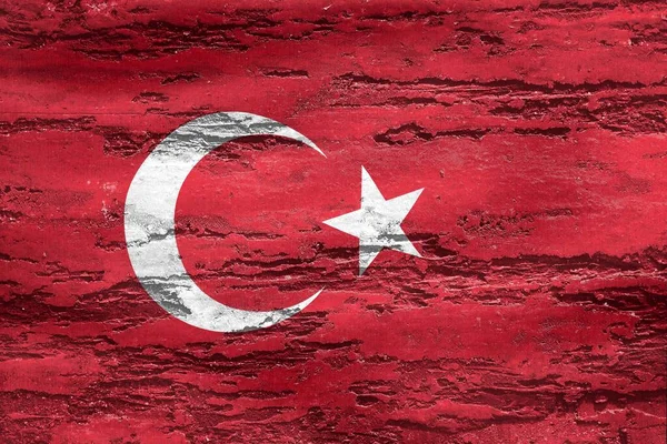Una Ilustración Bandera Turquía Sobre Fondo Concreto — Foto de Stock