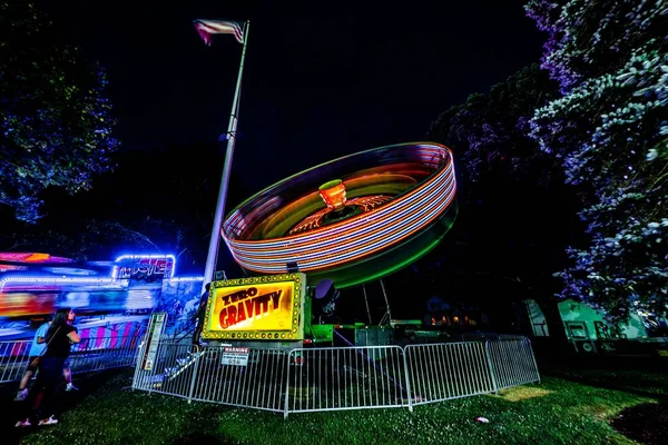 Het Feestelijke Zomercarnaval Franklin New England Nachts — Stockfoto