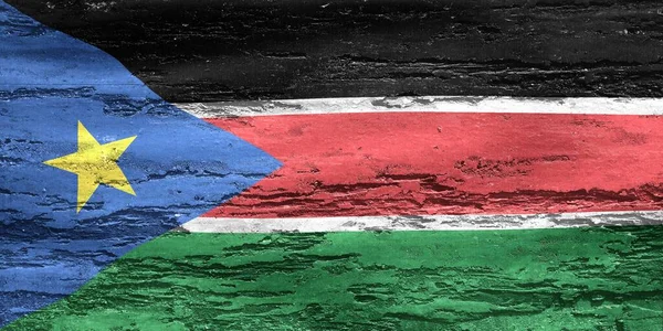 Güney Sudan Bayrağının Yıpranmış Desenli Arka Plan Görüntüsü — Stok fotoğraf