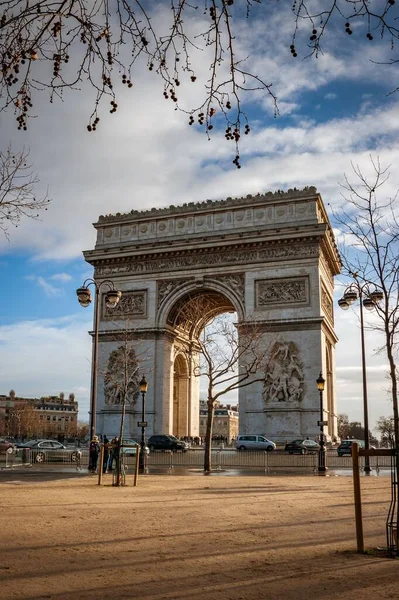 Blick Auf Den Triumphbogen Paris Frankreich — Stockfoto